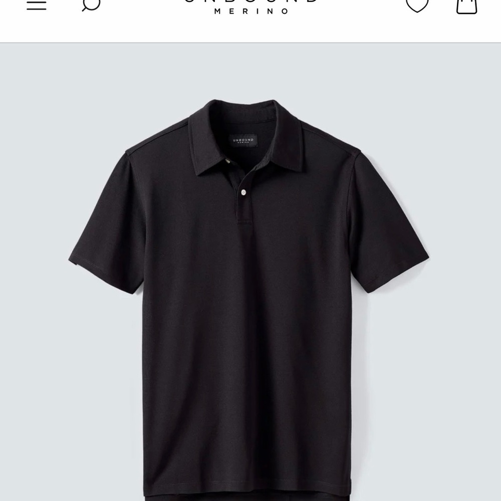 Unbound Merino Wool-Blend Polo | Size Large | Like New | Dark Navy